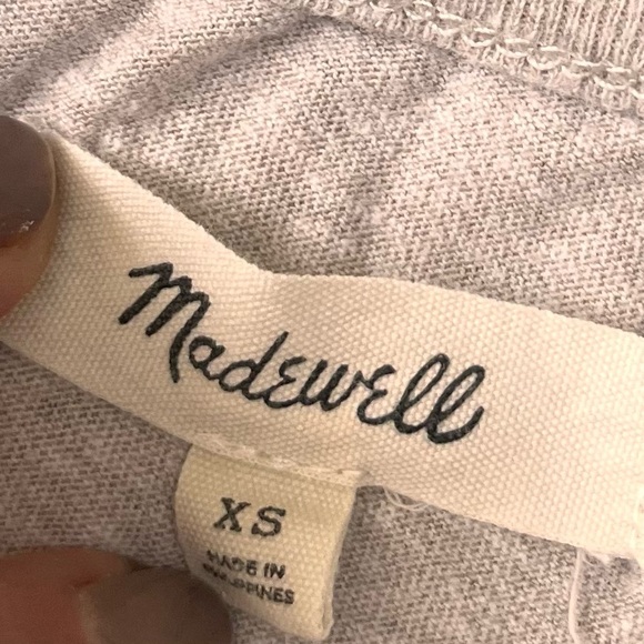 Madewell Mini Tee dress Light Beige midi length. Short sleeve Size XS - Picture 9 of 10